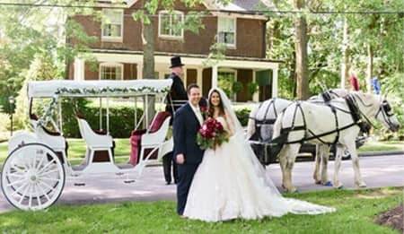 Our Stretch Victorian Carriage after a wedding in Sewickley, PA