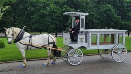 Our Funeral Coach before a funeral service in Pittsburgh, PA