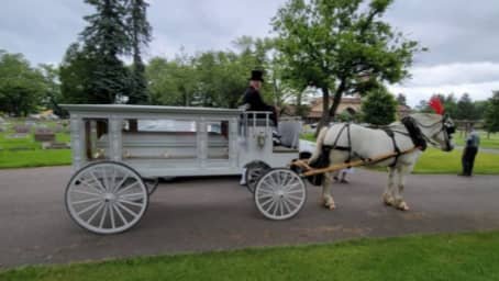 Our Funeral Coach at Tod Cemetery in Youngstown, OH