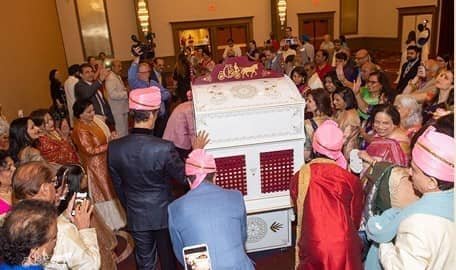 Carriage Limousine Service Indian wedding doli being carried at a South Asian wedding in Pittsburgh PA