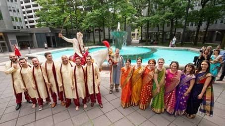 Indian Wedding Horse during a Baraat in Pittsburgh, PA