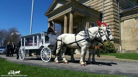 Funeral Coach on the grounds of Riverview Cemetery in East Liverpool, OH