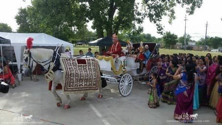 Indian Baraat Carriage during a special ceremony in North Royalton, OH