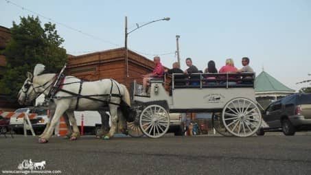 Our Limousine Carriage giving rides during an event in Wellsville, OH