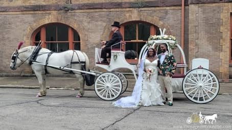  Our one of a kind Cinderella Carriage after a wedding at the B&O Station in Youngstown, OH