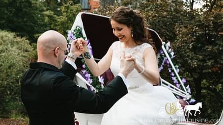  Our Victorian carriage at a wedding at Landoll's Castle in Loudonville, OH